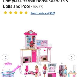 My daughter has one of these. 
Good condition.
Barbies are NOT included