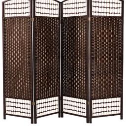 4 panel wicker screen room divider - dark brown. Boxed brand new.

Lightweight can be easily and quickly folded and stored away. It is handmade and has a double hinge for maximum flexibility.

Dimensions (each panel): width 16” (40cm) and height 67” (170cm).

Collection only!