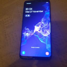 Samsung Galaxy s9 64GB black colour all network cracked front screen glass don't effect to use