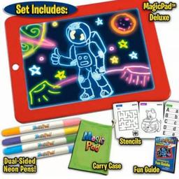 Create Art that’s Glows!

Light -Up Drawing Pad!

• Sparks Creativity 
• Makes Learning Fun
• Reusable - Wipes Clean

- 8 light Effects! 
- 3 Dual - Slided Neon Pens
- Dry Eraser
- Glow Boost Card
- 30 Stencils 
- Fun Guide

Each £6 or both £10

Pet and smoke free environment