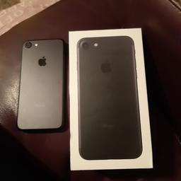 IPhone 7 32gb black, cracked screen as you can see, still works fine, easily replaced. Comes with box, headphones, headphones adapter, charging cable.