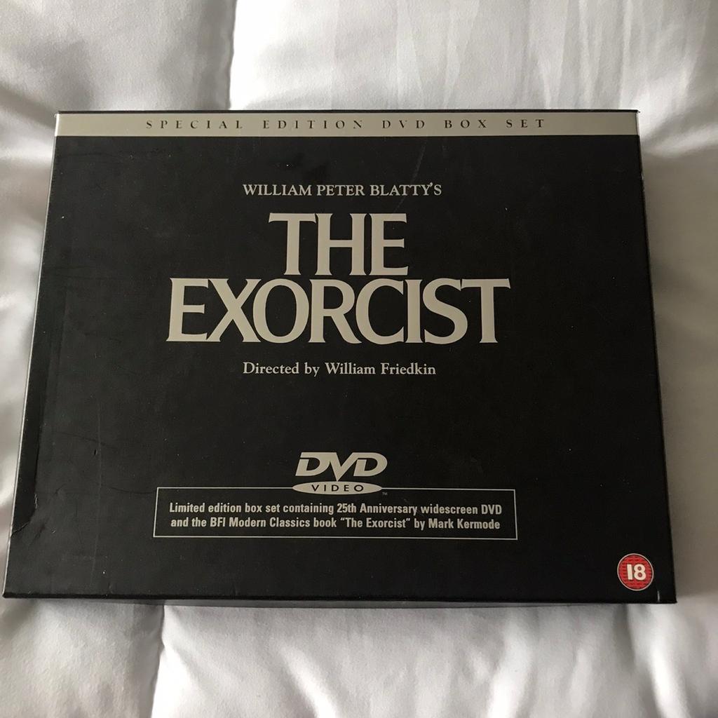 AS NEW. LIMITED EXITION BOX SET, CONTAINING 25th ANNIVERSARY DVD PLUS BFI BOOK ‘THE EXORCIST’ BY MARK KERMODE

Postage EXTRA (£3 2nd Class standard).

WILL COMBINE POSTAGE ON MULTIPLE PURCHASES.