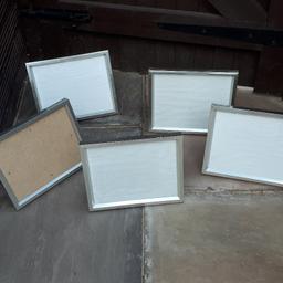 5 Silver Matching Photo Frames