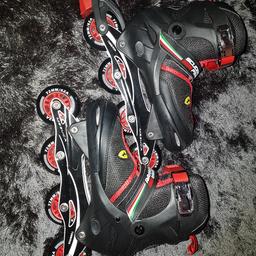 worn once but are brand new condition not a mark on them! paid £90, these are size 4-7 adjustable skates. will post if postage covered. can also deliver.