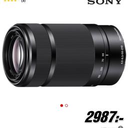Säljer min Sony kamera ( ilce - qx1) ihop med Sony lens objektiv ( E 55- 210mm. Den är i utmärkt skick. Sd kort på 16 gb medföljer. Bilderna blir väldigt tydliga och fina. Kameran går att koppla ihop med alla mobiltelefoner. Ny pris 5886kr