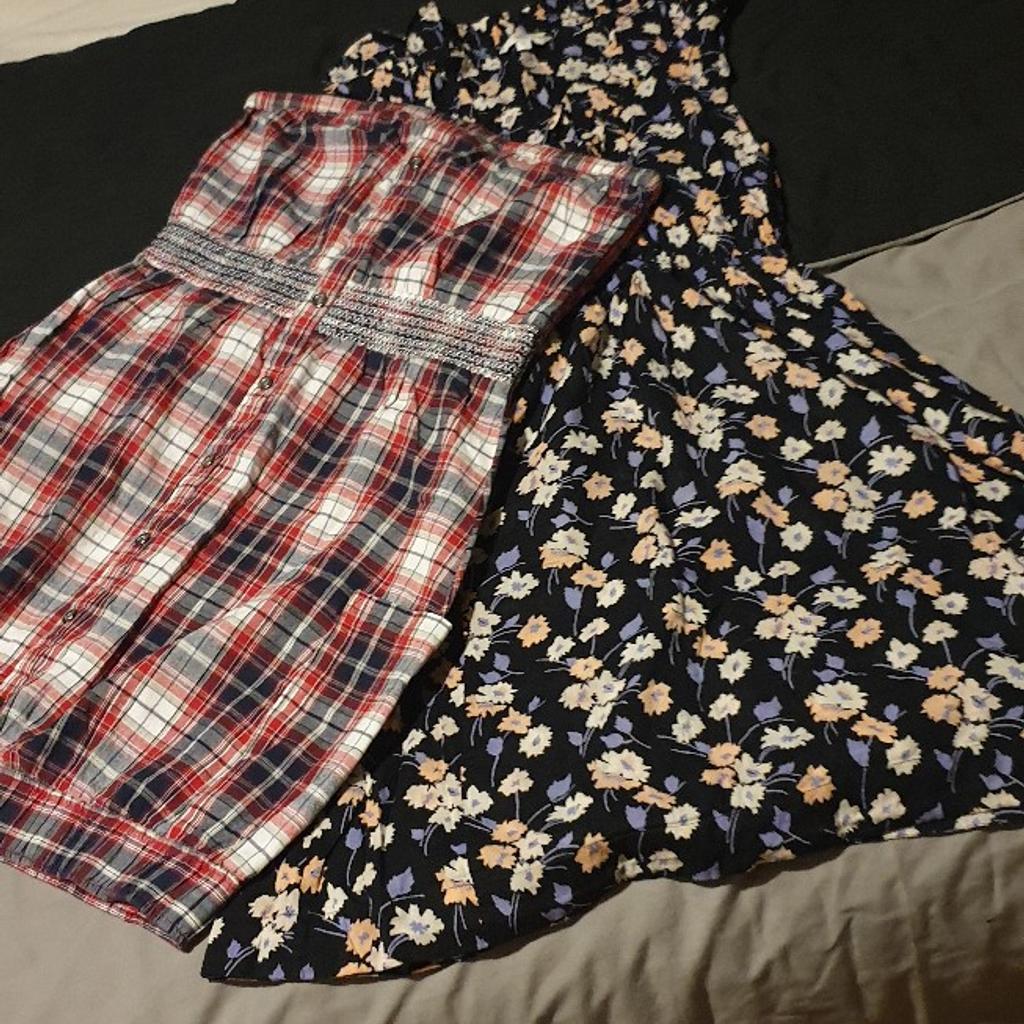 hello I'm selling a dress the checked one because it is to small for me now, they are in good condition still, I've got other dresses on my other ads too that's are in good condition some photos show the size on there, if they don't please ask I shall message u back to say the size or any questions, would like cash of 0.50p each cash and collection please.