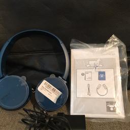 Brand new Sony Headphones with chargers and manual guide wireless  never use excellent good working condition.
Collection or posted with small extra fee