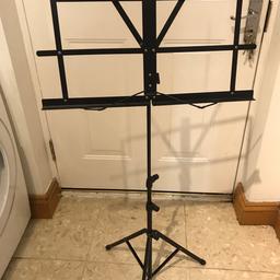 Folding music stand, excellent condition.
