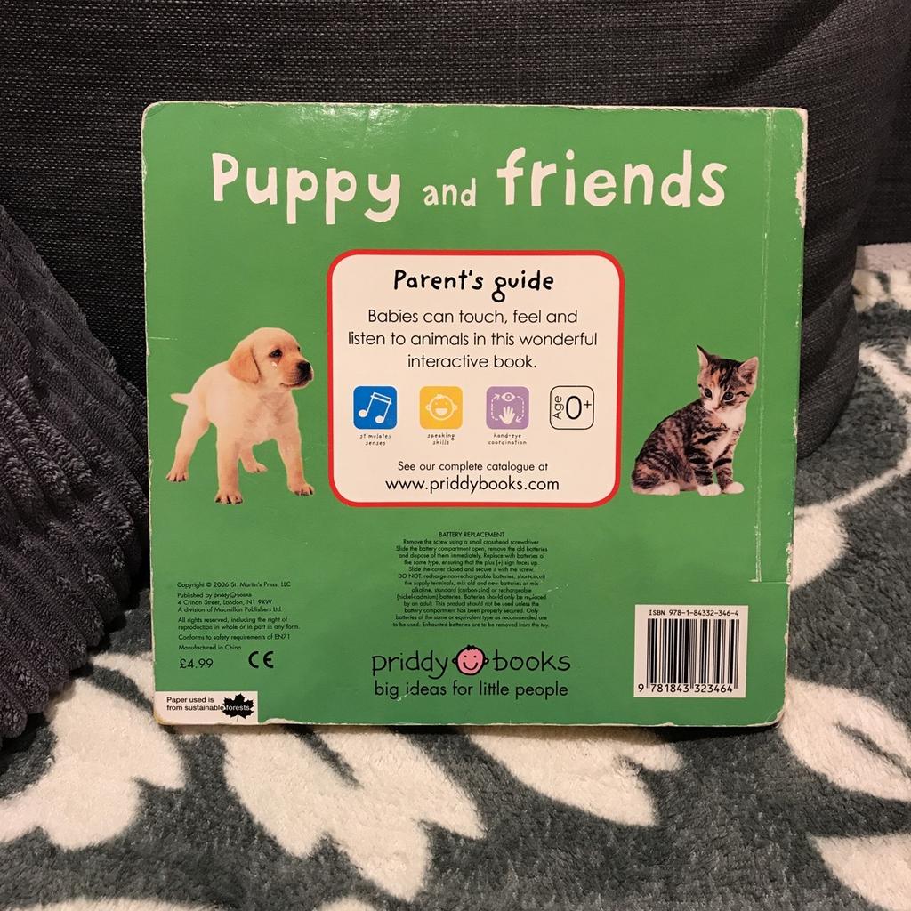 Children sound book
Puppy and friend
Priddy Books
Used
