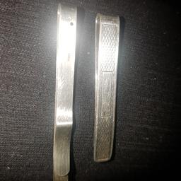selling 2 diffrent  sterling silver925 hallmark  men's  Tie clip one 15 both for 20