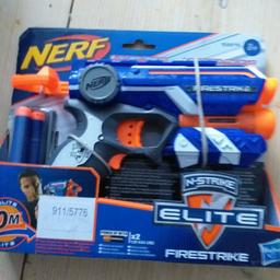 Brand new in box nerf gun with pellets.