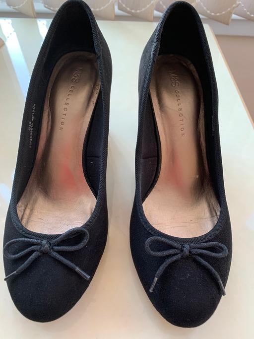 Buy & Sell West Midlands Birmingham - Photos for M&S black suede bow style shoes, size 5 1/2