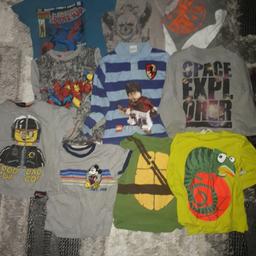 Bundle of boys character tops/t shirts various ages 5 to 7 years.all used but good clean condition.lego turtles Spider-Man etc.no sorting contactless  collection  can be arranged.