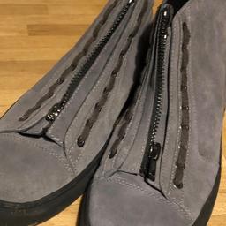 All Saints Grey Suede Boots. Only worn twice. Size 9. Excellent condition