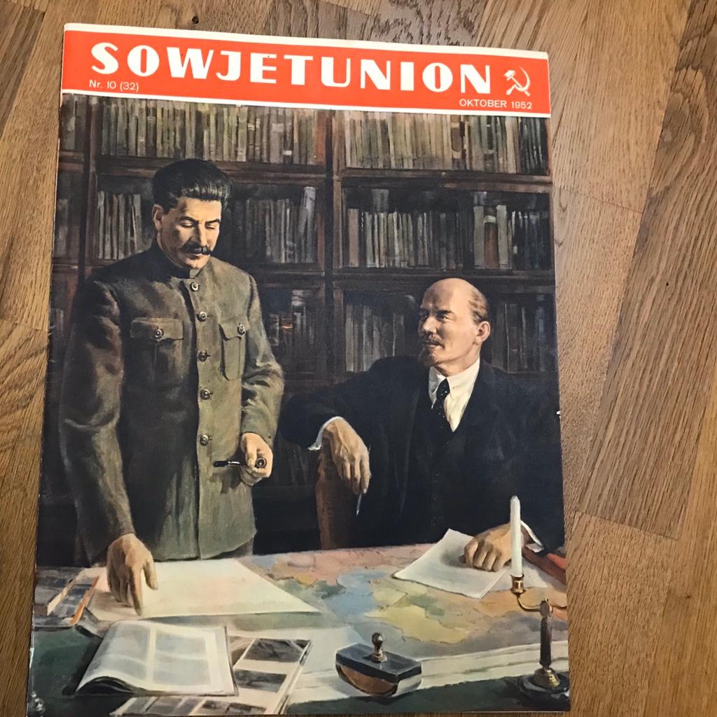 Insgesamt. 11 Zeitschriften Sowjetunion aus den Jahren 1952 u 1953; guter Zustand, Selten zu haben. Großformatige Ausgabe, in Deutsch geschrieben, farbig illustriert, riecht leicht nach Keller 😉