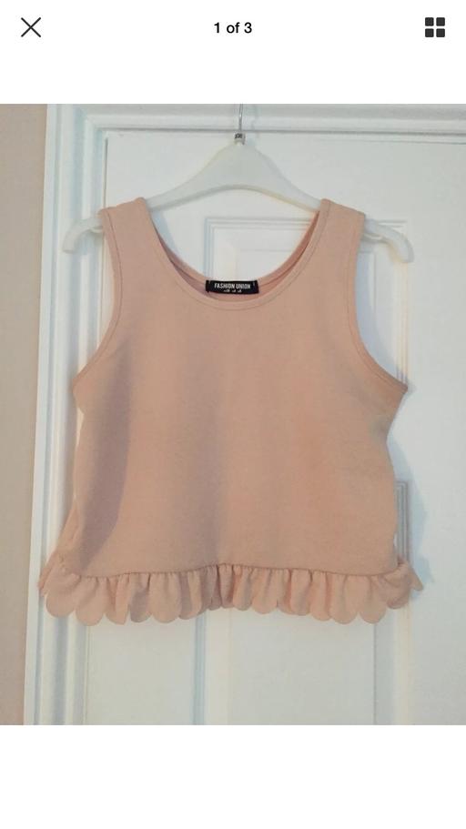 Buy & Sell Hertfordshire North Hertfordshire - Photos for Pink/Peach Ruffle Hem Vest Top - Size 8