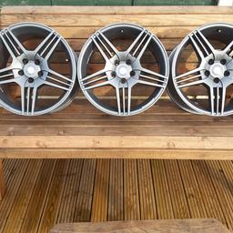 For sale 3 Riva Mag AMG style alloys, they came off a 2004 SLK, but may fit other models and vehicles - check before buying.
They are 18" x 8.5" ET35, 5 x 112 stud pattern. I have the forth wheel which is damaged and maybe repaired. The price reflects 3 in very good condition, but you can have all 4.