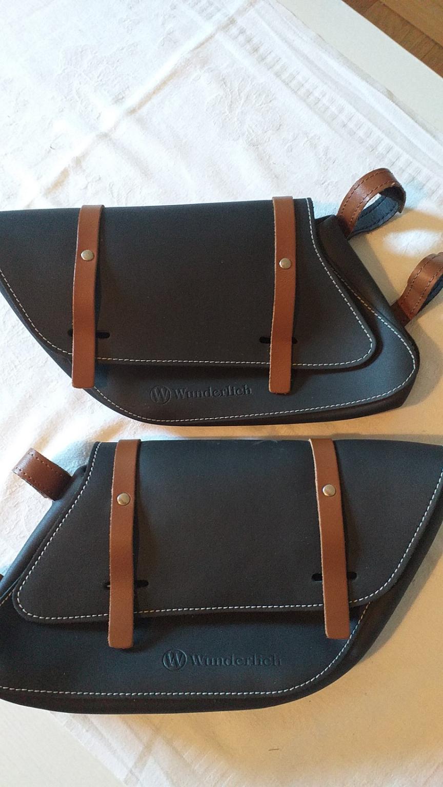 Seitentasche Leder Für BMW R NineT – Universal-Tasche Mit Klettbefestigung, Retro-Design