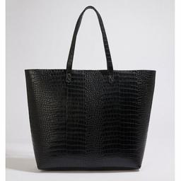 Black Warehouse Large Croc Shopper Bag with inner bag (removable).

Brand new, never used.