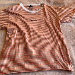Topshop Red and White Striped T-shirt 
Size 6