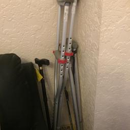 Variety of walking sticks and crutches. Please let me know which ones you are interested in or if you require more information