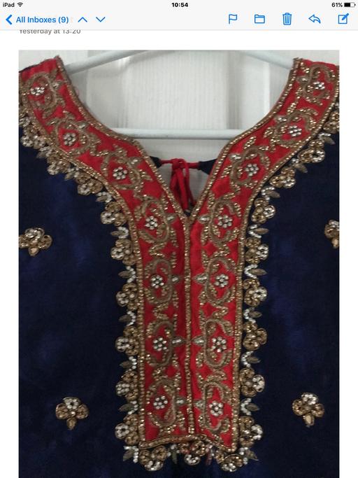 Buy & Sell West Midlands Sandwell - Photos for Indian Asian blue red Salvaar suit size 12