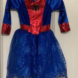 Only worn once spider girl costume with mask size 8/9