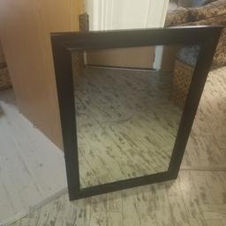 29cm x 103cm 

Perfect condition, large black frame mirror. It has been hanging in my bathroom but would suit any area of the house. 

Good quality and heavy, comes with two hooks on the back ready for hanging. 

I need it gone this week as I'm decorating my bathroom.  Pickup from M7 for £20