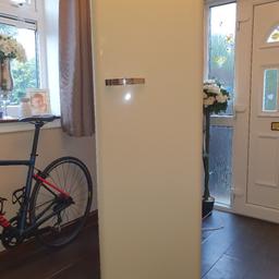 cream swan tall fridge, smeg style ,immaculate apart from some small dents as shown in the picture,
