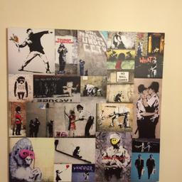 Large Banksy Canvas Print
30 inches X 30 inches 
VGC , still on my wall but be having a change of decor 
Collection only