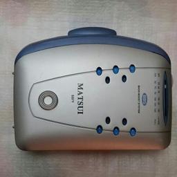 Matsui Walkman. Untested cassette player. Inserted batteries (requires 2x AA batteries, not included) and have been able to test the radio working. Volume wheel works, play button works as do the forward and stop buttons. Sold as seen. No earphones included.