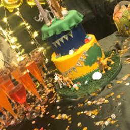 Two tier Jungle theme cake 
Starting price £65  for two tiers last price depends on design and decoration on cake