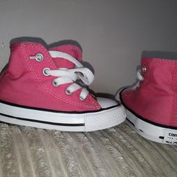 excellent condition. All washed and ready to wear. toddler size 5 girls converse shoe.