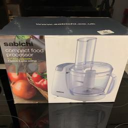 Sabichi compact food processor never used
0.7 litre capacity