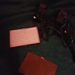 SAMITAN 160 LED lights, video lighting BRAND NEW but box Opened ,have no use for it.
Have ALL the items shown in pic + extra cables. Stand goes very high, as very adjustable ,PERFECT condition, COLLECTION AVAILABLE.
NO Time wasters pls.
