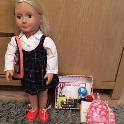 Our generation school girl doll comes with the outfit and all the accessories seen in picture 
Collect only Mansfield Woodhouse