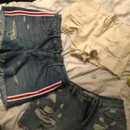 cream and blue size 12
blue with red stripe size 10
hardly been worn
perfect condition 
£4 each or all 3 for £10