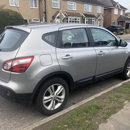 2010 Nissan Qashqai accenta, 79000 miles SILVER
2 keys
Very reliable car, had this for 6 years, the clutch was fully replaced by Mr Clutch, I have receipt for this.
Fresh MOT until February 2021
It has a few minor blemishes to body paint but only what you would expect from a 2010 car. The interior drivers side door handles paint is peeling.
Other than these things the car is in good condition.
Airbags, cruise control, steering wheel controls, bluetooth, dual control aircon,