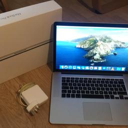 mid-2015 15 inch Retina MacBook Pro. The condition is almost perfect.

Comes with box, charger, extension cord for charger

Specs:

2.5 GHz Quad-Core Intel Core i7
512gb SSD
16gb Ram 1600 MHz DDR3
Intel Iris Pro 2gb