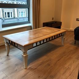 Lovely wooden coffee table for sale. In good condition. Collection only from SE13.
Measurements are 125cm length, 65cm width and 40cm height.
Please ask if you have any questions. Call mark 07787 548212