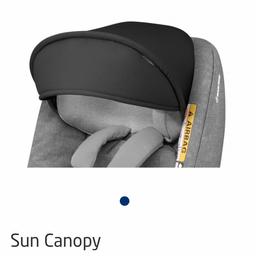 Sonnenschutz für Maxi Cosi Kindersitze.
Kann an allen Maxi Cosi Kindersitzen befestigt werden, die eine Kopfstütze haben, ist waschbar und bietet vollen UV Schutz.