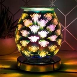 Comes with 3 bags of our triple strength wax melts in any choice of scent.
Round Aroma Lamp With Bees Design Also Acts As An Oil Warmer With A Glass Dish On Top That Is Included.
Touch Sensitive Turn On And Off By Simply Touching The Lamp this lamp when switched on is also 3D and looks absolutely amazing we only have a couple left in stock now so get yours today fantastic presents