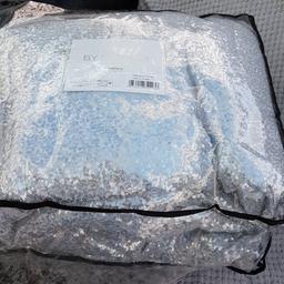 brand new silver bed throw by caprice luxury sequin throw. unwanted gift. quick sale. collection from b14 4ee thank you.