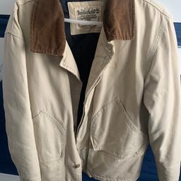 Cream timberland coat
Top button missing