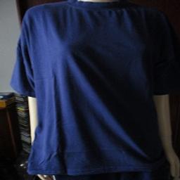 Damen T-shirt dunkelblau Größe L
