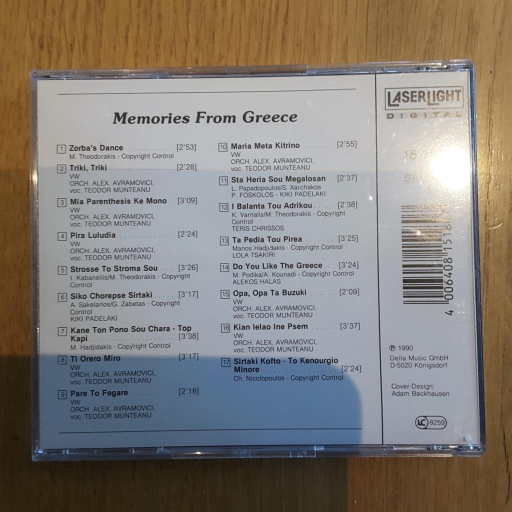 3er CD Set
1x Memories of Greece
1x La Musica from Italy
1x Musette from Paris
Alle 3 zusammen € 12
Versand ist bei Übernahme der Versandspesen durch den Käufer möglich und kostet innerhalb Österreich € 5.
Privatverkauf.Keine Garantie,Gewährleistung, Umtausch, Rücknahme oder ähnliches