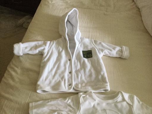 Buy & Sell Surrey Guildford - Photos for New M&S Baby White Jacket & Top