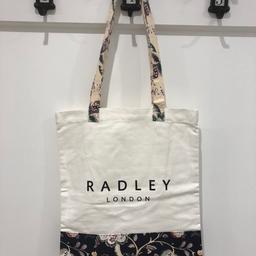Brand new radley shopping tote with original tags. Bought a few of these to make gift bags and bought too many - selling other designs too, as shown in my profile.