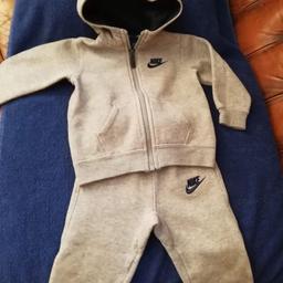 Boys grey Nike tracksuit 12-18 mths great condition