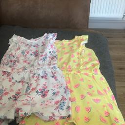 2x summer play suits, with press studs see pic from smoke and pet free home, hardly worn 